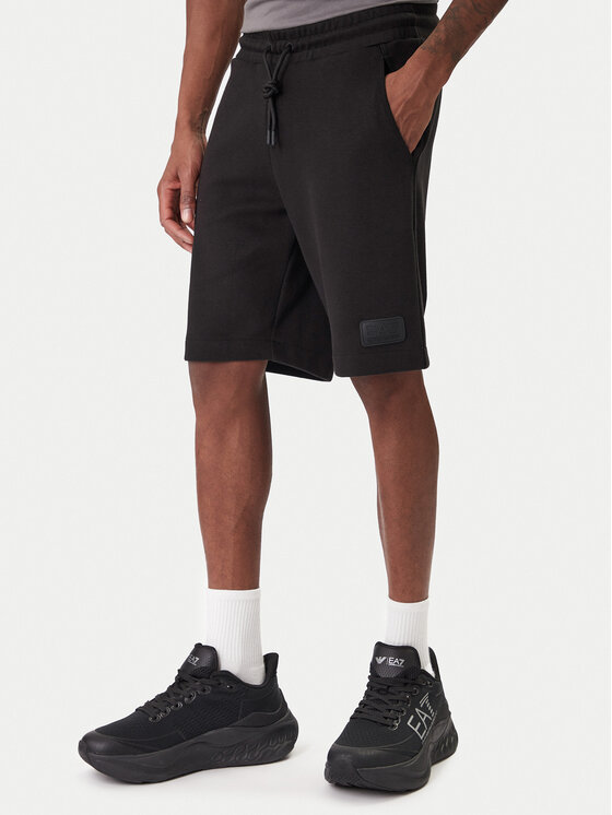 EA7 Emporio Armani Pantaloni scurți sport 7M001365 AF22262 UC001 Negru Regular Fit