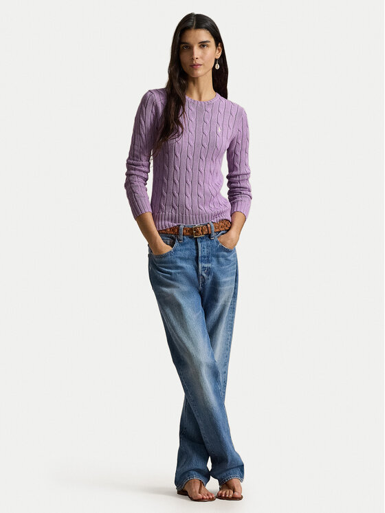 Polo Ralph Lauren Polo Ralph Lauren Sweter 211971869505 Fioletowy Slim Fit