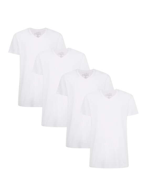 Bamboo Basics Bamboo Basics T-Shirt 21196 Biały Stretch Fit