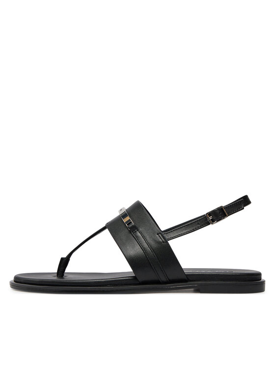 Calvin Klein Calvin Klein Σανδάλια Flat Tp Sandal Metal Bar Lth HW0HW02031 Μαύρο