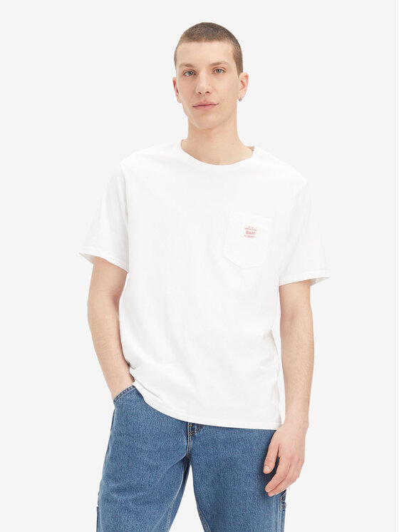 Levi's Tričko Workwear A5850-0005 Biela Loose Fit