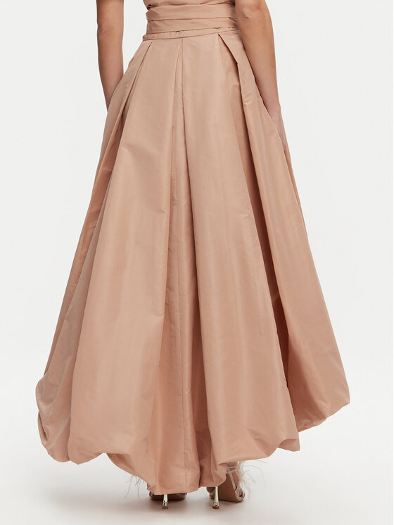 PINKO PINKO Trapézová sukně Taffeta 104913 Y3LE Béžová Regular Fit