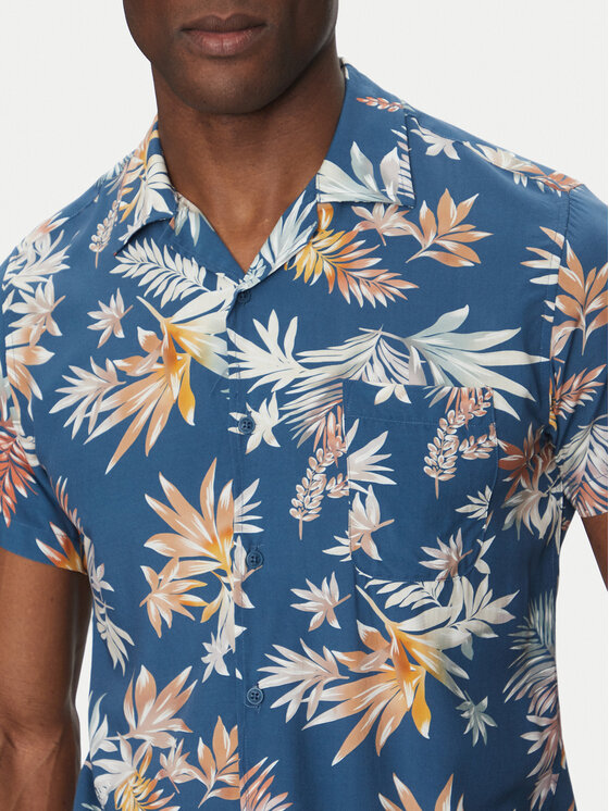 INDICODE INDICODE Camicia Rammie 20-435 Blu scuro Regular Fit