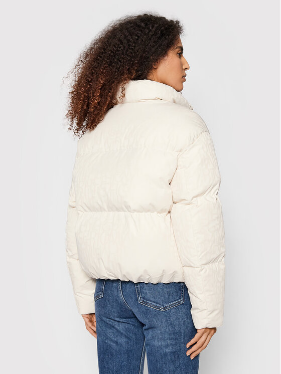 Tommy Hilfiger Tommy Hilfiger Giubbotto invernale Logo Jaquard WW0WW31921 Beige Regular Fit