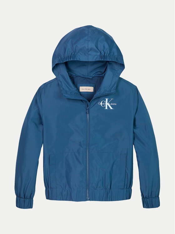 Calvin Klein Jeans Calvin Klein Jeans Kurtka przejściowa Monologo Essential IB0IB02091 Niebieski Regular Fit
