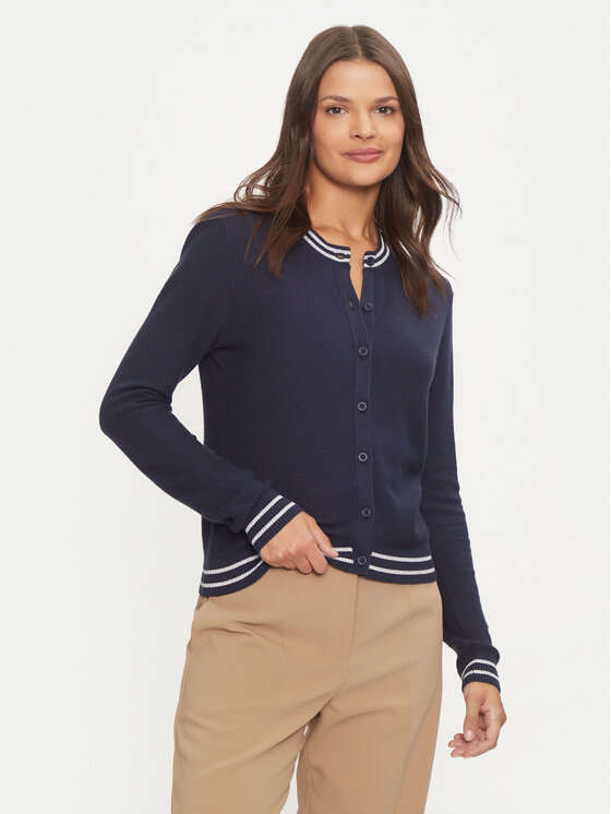 United Colors Of Benetton United Colors Of Benetton Kardiganas 1SMYE501O Tamsiai mėlyna Regular Fit