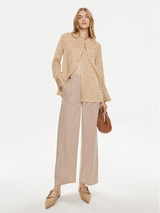 JDY JDY Spodnie materiałowe Birdie Geggo 15320882 Beżowy Regular Fit