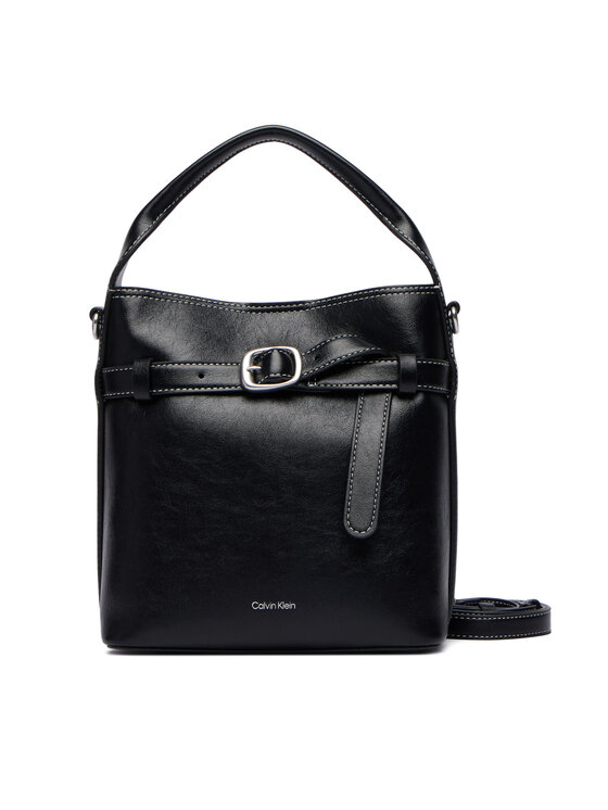 Calvin Klein Calvin Klein Borsetta Buckle Mini Bucket Crossbody LV04F3550G Nero
