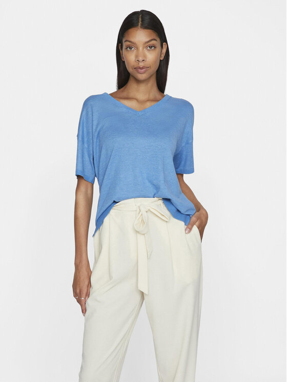 Vila Vila Tricou Abella 14089540 Albastru Relaxed Fit