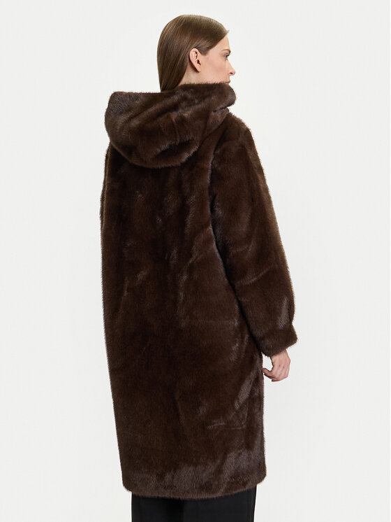 Rinascimento Rinascimento Кожено палто CFC0122225003 Кафяв Regular Fit