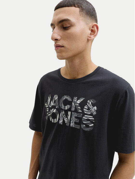 Jack & Jones Jack & Jones T-Shirt Ejeff Logo 12288536 Černá Regular Fit