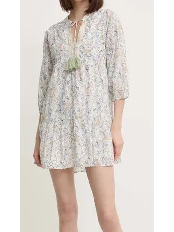 Pepe Jeans Pepe Jeans Každodenní šaty PL953563 814 Bílá Regular Fit