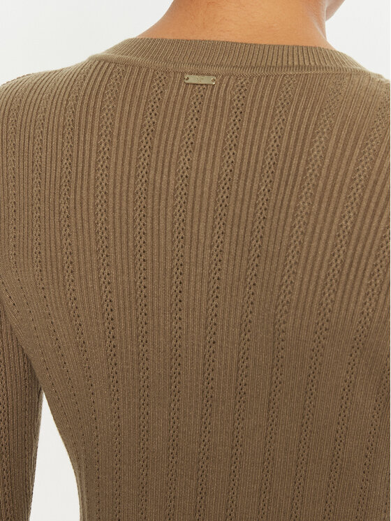 Fracomina Fracomina Pletena jopica FR24WT8023K50401 Zelena Regular Fit