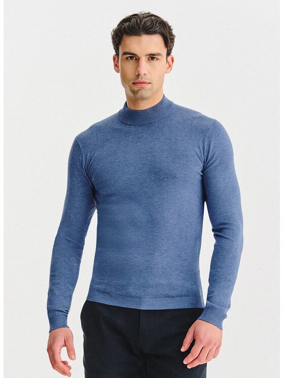 Pako Lorente Pako Lorente Sweter P25WN-2X-028 Niebieski Classic Fit