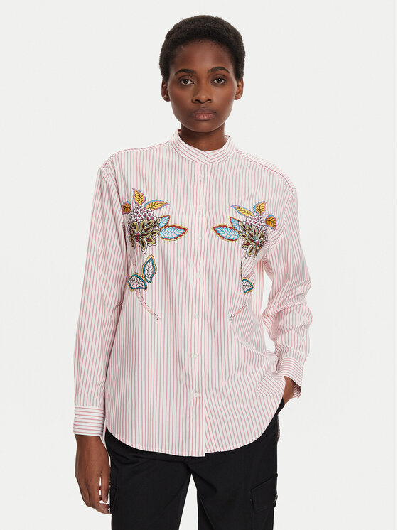Desigual Desigual Риза Nagano 24WWCW40 Розов Regular Fit