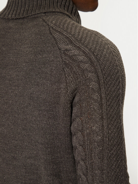 Brave Soul Brave Soul Rollkragenpullover MK-610MORTON Grau Regular Fit