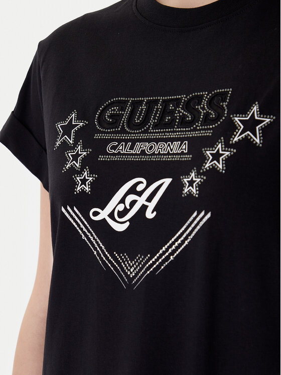 Guess Guess Tričko W6RI30 I3Z14 Čierna Regular Fit