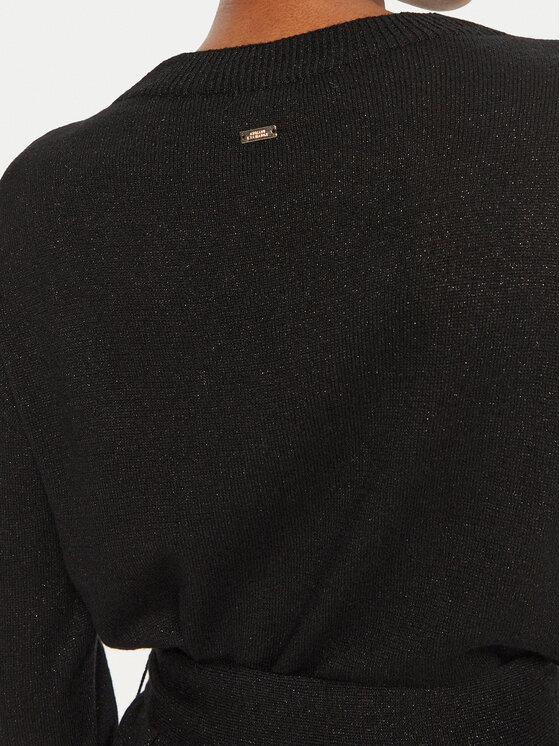 Armani Exchange Armani Exchange Úpletové šaty 6DYA2C YM2FZ 1200 Černá Regular Fit