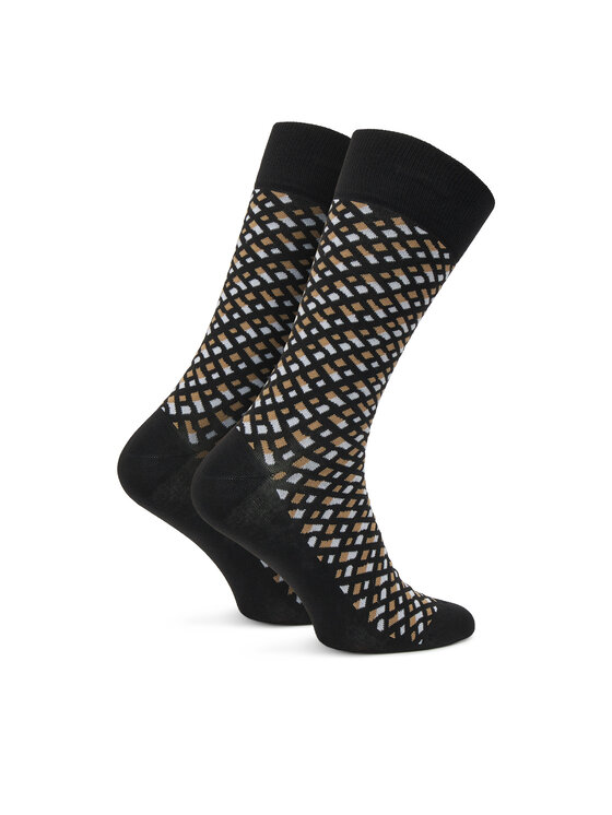 BOSS BOSS 2er-Set hohe Herrensocken 2P RS Monogram CC 50515141 Schwarz