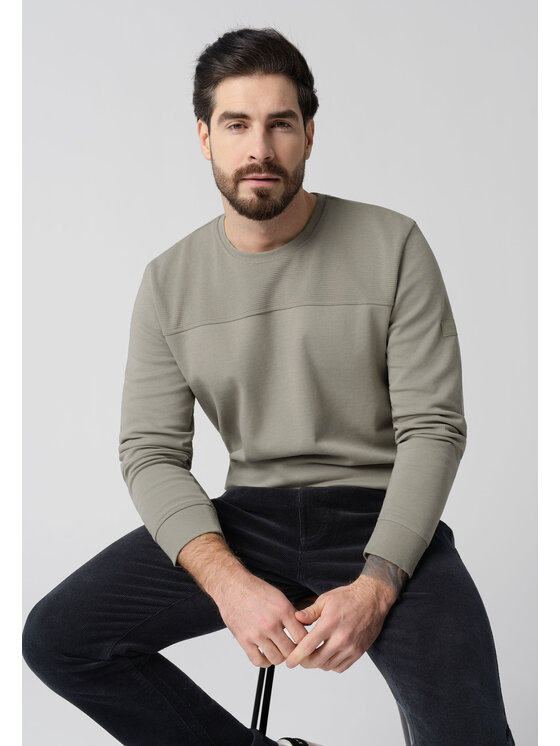 Volcano Volcano Bluza B-LEO Zielony Regular Fit