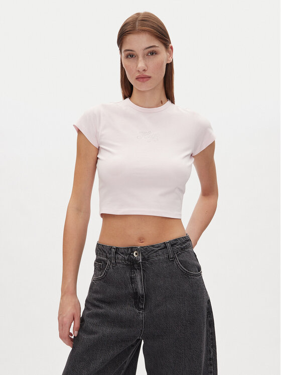 HUGO Tricou Dome_B 50537247 Roz deschis Cropped Fit