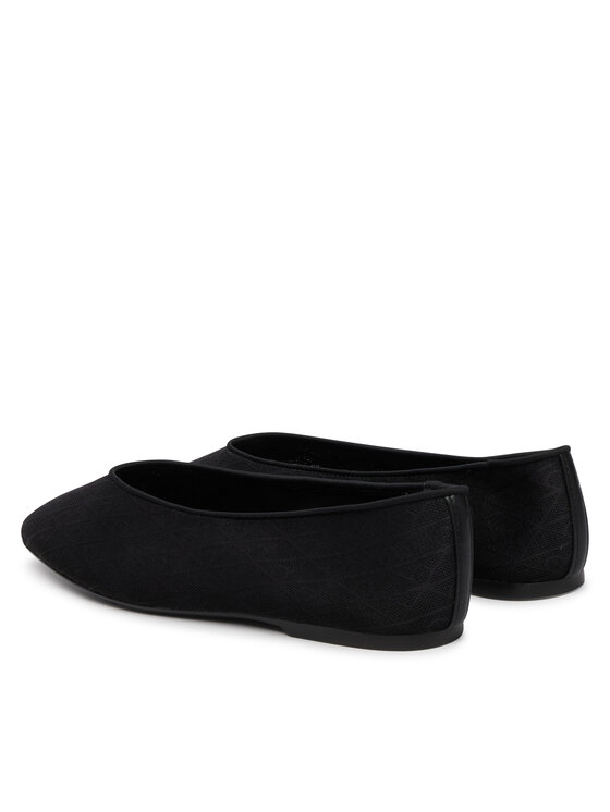 Calvin Klein Calvin Klein Baleriny Square Ballerina Aop Mesh HW0HW02937 Czarny
