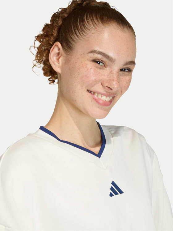 adidas adidas Pulóver Stadium JZ1074 Fehér Loose Fit