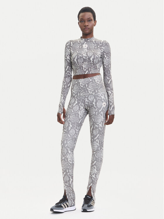 adidas by Stella McCartney adidas by Stella McCartney Koszulka techniczna Training JM8478 Beżowy Slim Fit