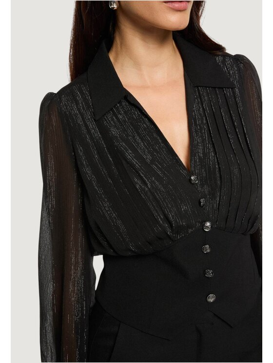 Morgan De Toi Morgan De Toi Blusa 252-OPLAM Nero Classic Fit