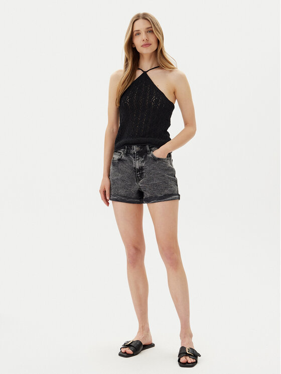 Noisy May Noisy May Pantaloni scurți de blugi Moni 27033697 Gri Slim Fit
