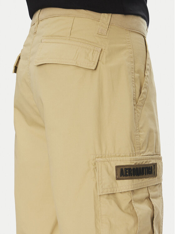 Aeronautica Militare Aeronautica Militare Pantalon scurți din material 251BE250CT3501 Bej Regular Fit