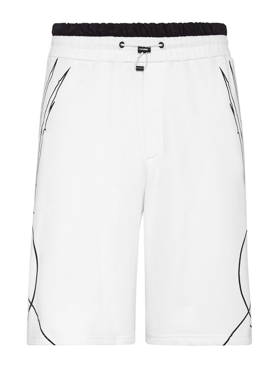 Plein Sport Plein Sport Pantaloncini 1291 Bianco Jogger Fit