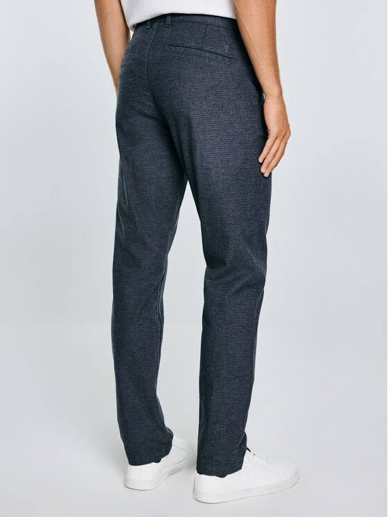 BIG STAR BIG STAR Chinosy MARCOS Niebieski Slim Fit