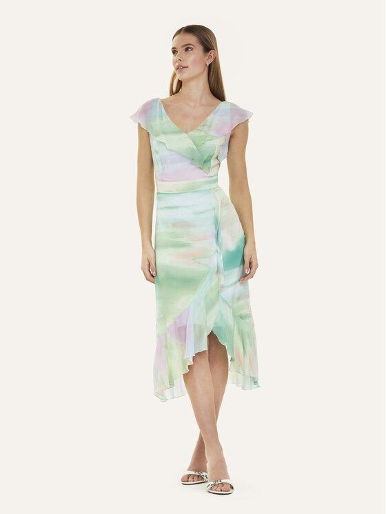 KMX KMX Sukienka koktajlowa 921500025 Zielony Fitted Fit