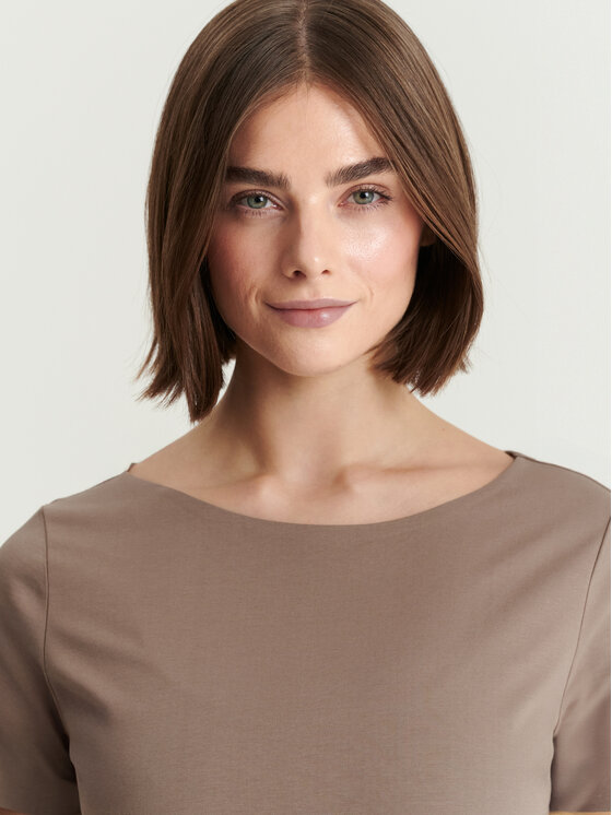 TATUUM TATUUM Bluzka MIKAJA Brązowy Classic Fit