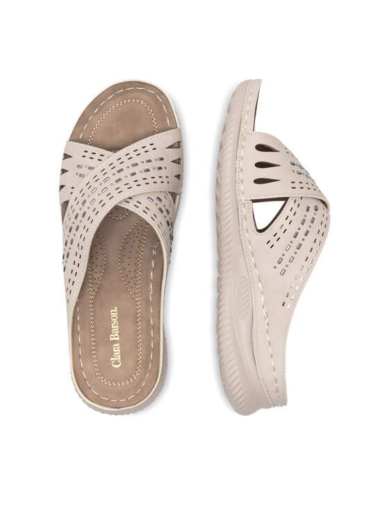 Clara Barson Clara Barson Pantoletten WYL05010-08 Beige