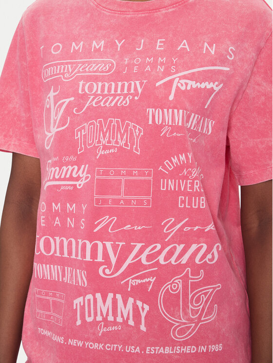 Tommy Jeans Tommy Jeans Тишърт Multi Brand DW0DW20923 Розов Relaxed Fit