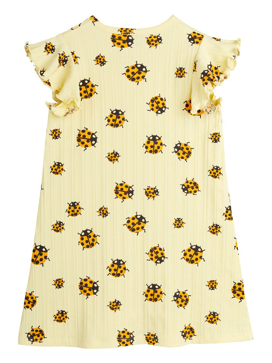 MINI RODINI MINI RODINI Sukienka codzienna 2525010223 Żółty Regular Fit