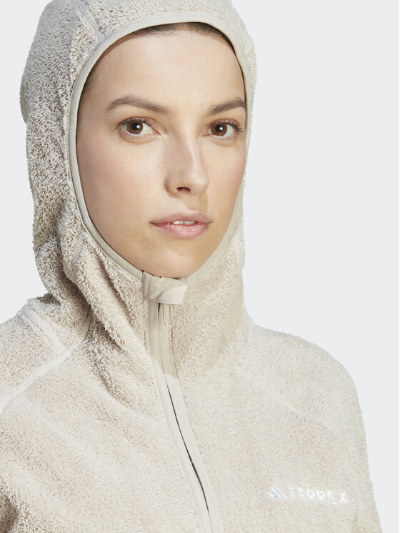 adidas adidas Флісовий реглан Terrex Techrock Reversible High-Pile-Fleece IB1862 Бежевий Slim Fit