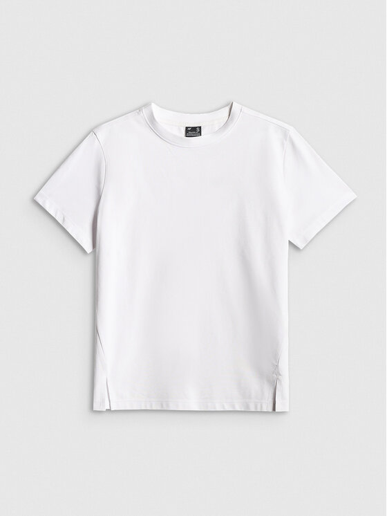 4F 4F T-Shirt ESSENTIAL Biały Regular Fit