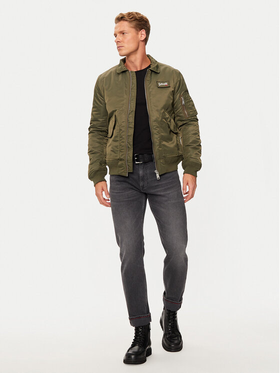 SCHOTT N.Y.C. SCHOTT N.Y.C. Μπόμπερ μπουφάν 210100RS Πράσινο Regular Fit