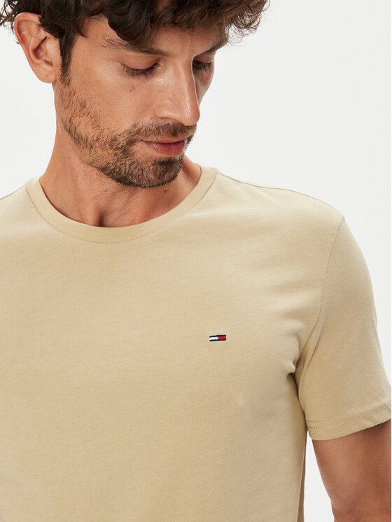 Tommy Jeans Tommy Jeans T-särk Jaspe DM0DM20363 Beež Slim Fit