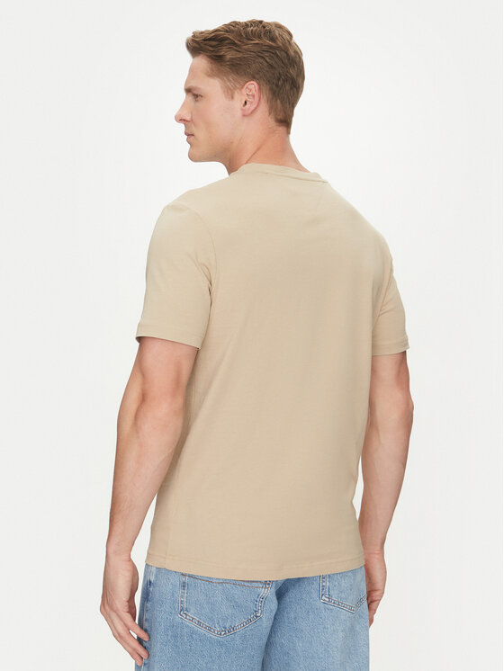 Tommy Hilfiger Tommy Hilfiger Tricou Center Stack MW0MW38621 Bej Regular Fit