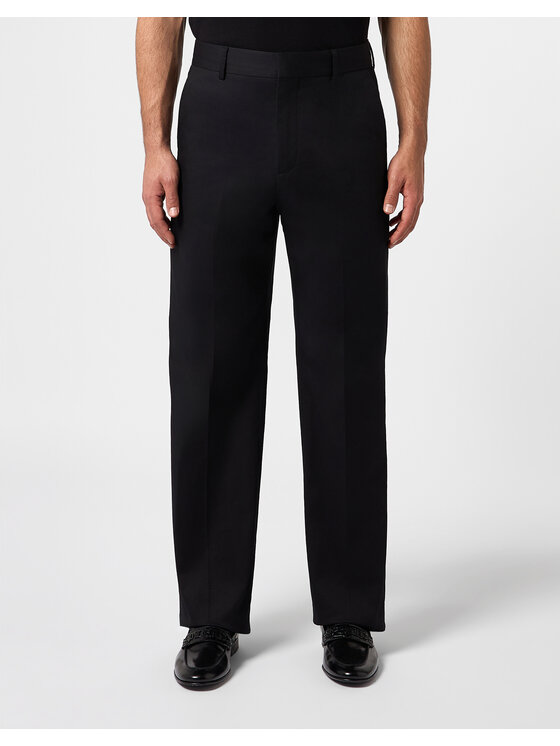 PHILIPP PLEIN PHILIPP PLEIN Spodnie materiałowe 31034 Czarny Wide Fit
