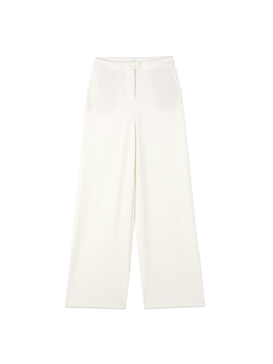 Oltre Oltre Pantaloni di tessuto P843J002434N011 Bianco Baggy Fit