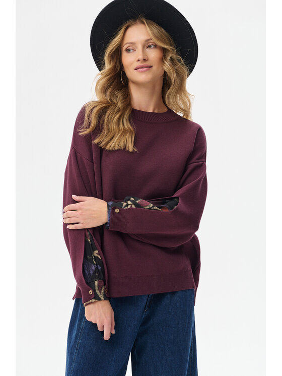 blue shadow blue shadow Sweter Celeste 2 Fioletowy Regular Fit