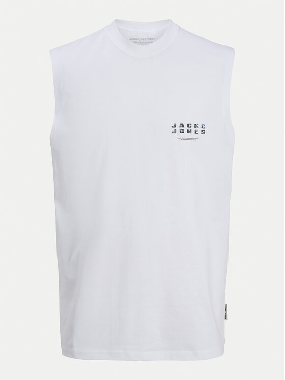 Męski Tank top Jack&Jones, Rozmiar S, Biały, Charge 12274740