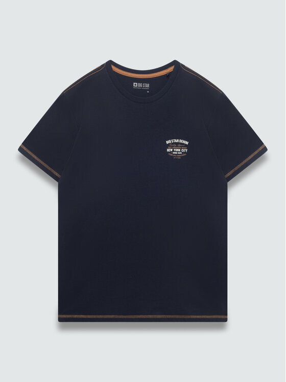 BIG STAR BIG STAR T-Shirt ELVINER Granatowy Basic Fit