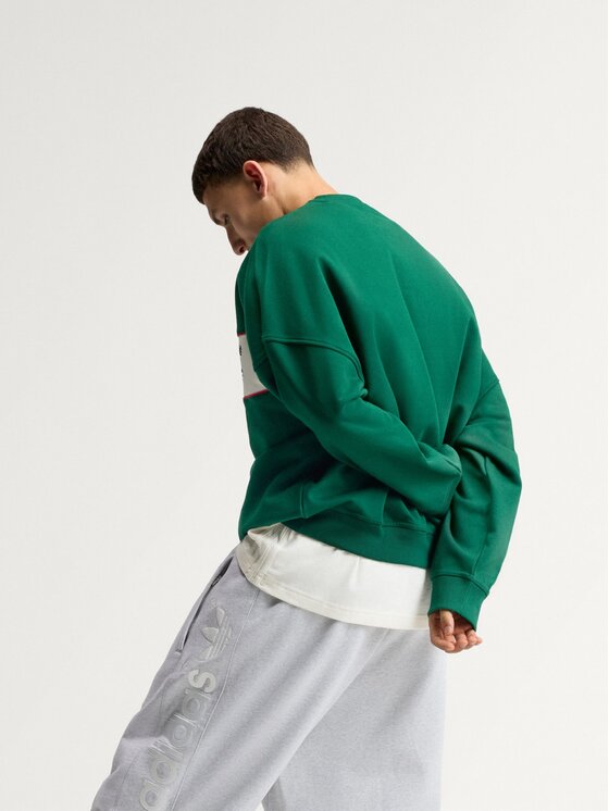 adidas adidas Bluza 172441 Zielony ciemny Oversize