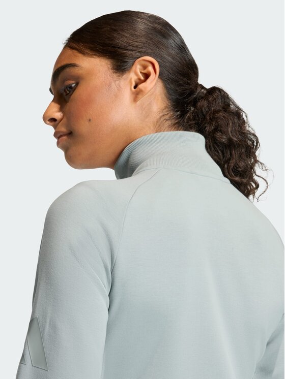 adidas adidas Bluza SOFT LUX SLIM Zielony Slim Fit